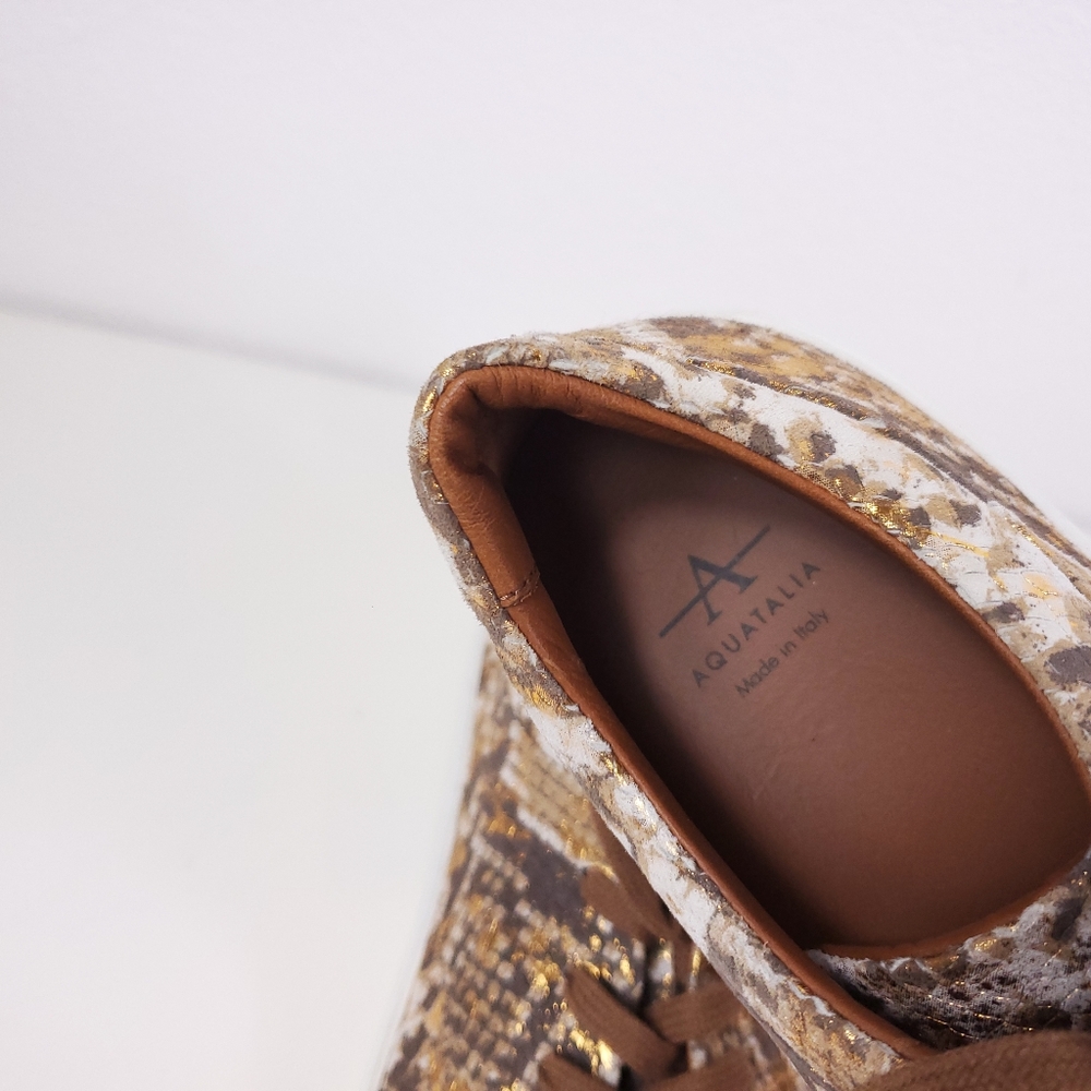 AQUATALIA Metallic Avery Waterproof Leather Sneaker - Picture 2 of 7